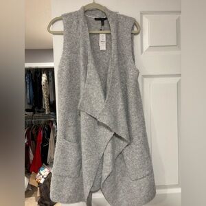 White House Black Market heather gray sweater vest